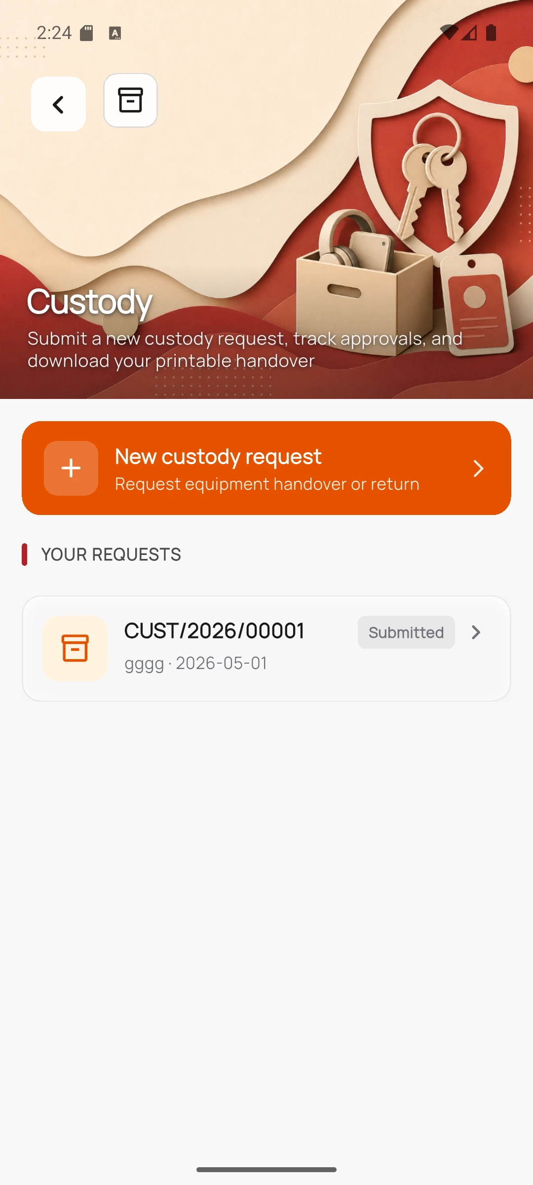 HRMS Mobile screen 14