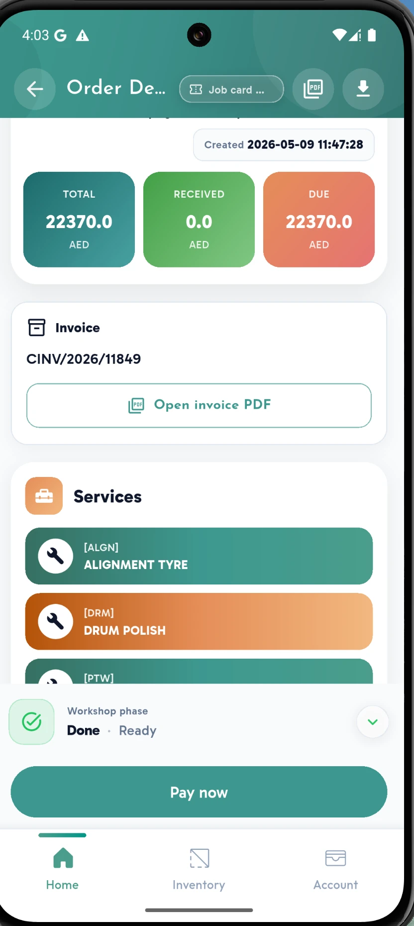 Lezof Auto screen